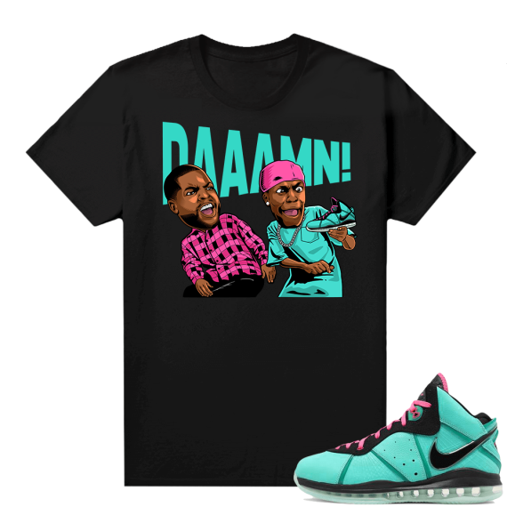 South Beach Lebron 8 Sneaker tees match DAAAMN