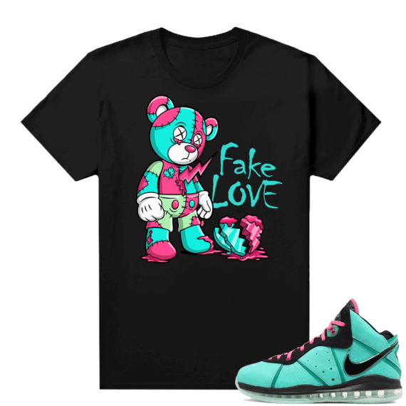 South Beach Lebron 8 Sneaker tees match Fake Love Bear