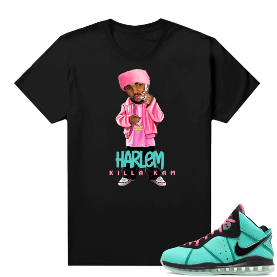 South Beach Lebron 8 Sneaker tees match Harlem’s Killa Kam