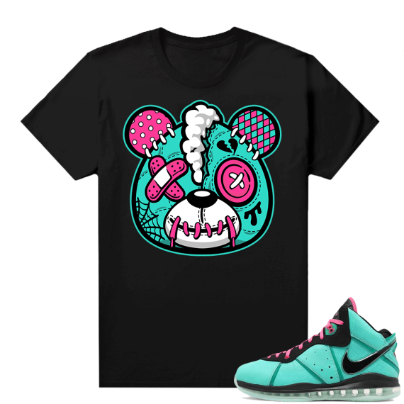 South Beach Lebron 8 Sneaker tees match SZY Heartbreak Bear