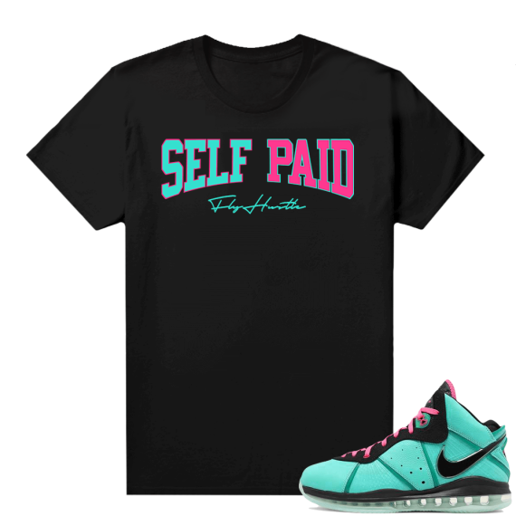 South Beach Lebron 8 Sneaker tees match Self Paid Fly Hustle