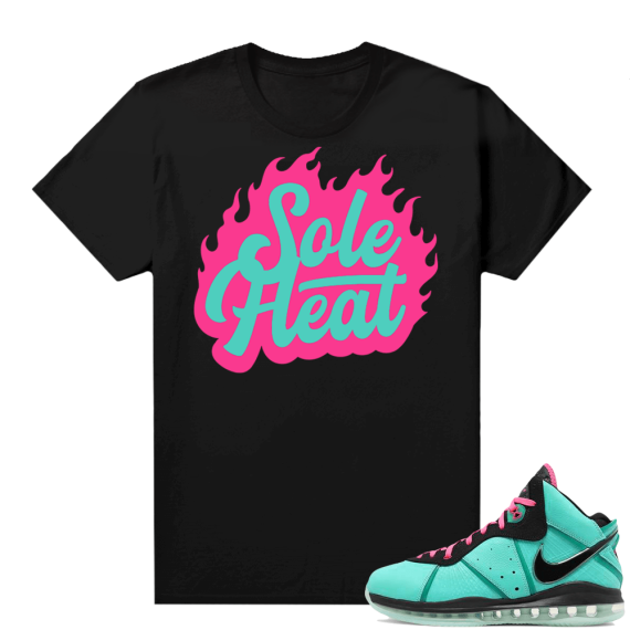 South Beach Lebron 8 Sneaker tees match Sole Heat Flame Logo