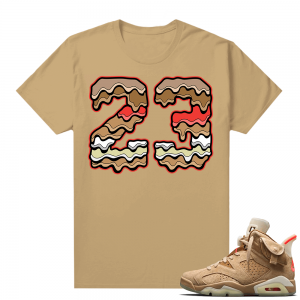 Travis Scott 6s British Khaki sneaker tees shirt 23 Drip