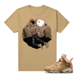 Travis Scott 6s British Khaki sneaker tees shirt Air Cactus Jack Zombie