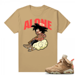 Travis Scott 6s British Khaki sneaker tees shirt Alone