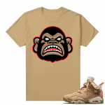 Travis Scott 6s British Khaki sneaker tees shirt Angry Ape