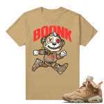 Travis Scott 6s British Khaki sneaker tees shirt Boonk Gang Monkey