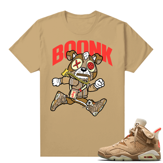 Travis Scott 6s British Khaki sneaker tees shirt Boonk Gang Puppy