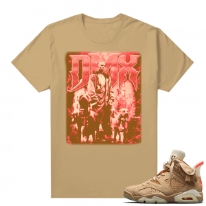 Travis Scott 6s British Khaki sneaker tees shirt DMX Vintage Rap