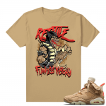 Travis Scott 6s British Khaki sneaker tees shirt Flawless Victory