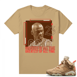 Travis Scott 6s British Khaki sneaker tees shirt Goat 23