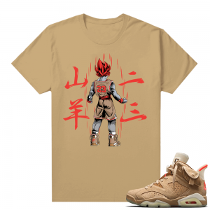 Travis Scott 6s British Khaki sneaker tees shirt Goku 23