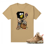 Travis Scott 6s British Khaki sneaker tees shirt Heist