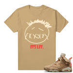 Travis Scott 6s British Khaki sneaker tees shirt Its Lit