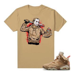 Travis Scott 6s British Khaki sneaker tees shirt Jason Cop