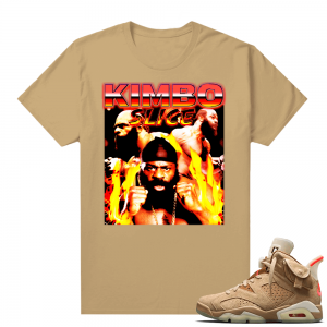 Travis Scott 6s British Khaki sneaker tees shirt Kimbo Slice