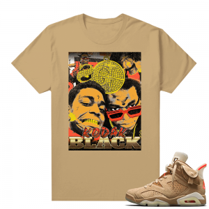 Travis Scott 6s British Khaki sneaker tees shirt Kodak Vintage