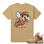 Travis Scott 6s British Khaki sneaker tees shirt Mario Fly