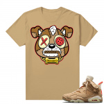 Travis Scott 6s British Khaki sneaker tees shirt Puppy