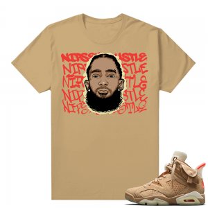 Travis Scott 6s British Khaki sneaker tees shirt Nipsey Graffiti Art