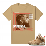 Travis Scott 6s British Khaki sneaker tees shirt Ownership