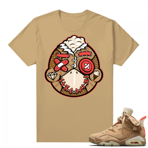 Travis Scott 6s British Khaki sneaker tees shirt Rag Dolls Birdie