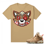 Travis Scott 6s British Khaki sneaker tees shirt Rag Dolls Fox