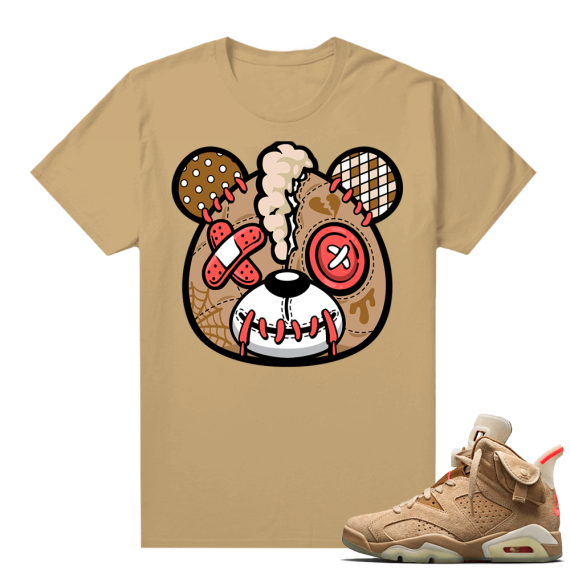 Travis Scott 6s British Khaki sneaker tees shirt SZY Heatbreak Bear