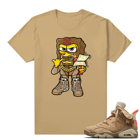 Travis Scott 6s British Khaki sneaker tees shirt Savage Mode