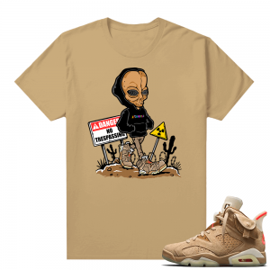 Travis Scott 6s British Khaki sneaker tees shirt Sneakerhead Alien