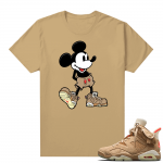 Travis Scott 6s British Khaki sneaker tees shirt Sneakerhead Mickey