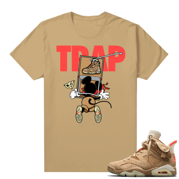 Travis Scott 6s British Khaki sneaker tees shirt Sneakerhead Trap