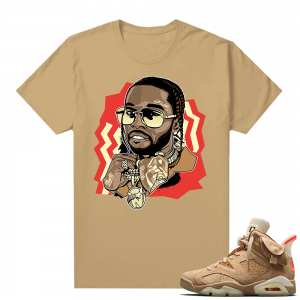 Travis Scott 6s British Khaki sneaker tees shirt The Woo