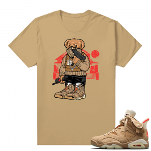 Travis Scott 6s British Khaki sneaker tees shirt Trap Bear