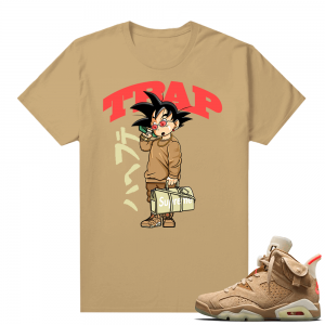 Travis Scott 6s British Khaki sneaker tees shirt Trap Goku