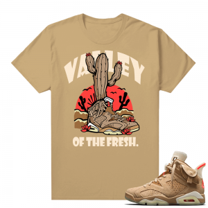 Travis Scott 6s British Khaki sneaker tees shirt Valley of the Fresh