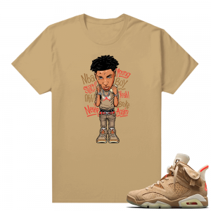 Travis Scott 6s British Khaki sneaker tees shirt Youngboy Toon