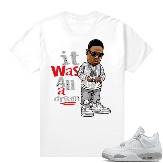 White Oreo 4s Jordan match Sneaker tees All A Dream