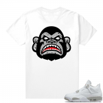 White Oreo 4s Jordan match Sneaker tees Ape Gang