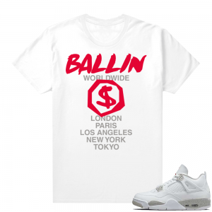 White Oreo 4s Jordan match Sneaker tees Ballin Worldwide