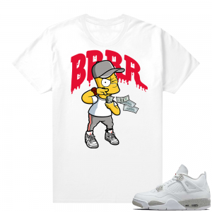 White Oreo 4s Jordan match Sneaker tees Bart Brrr