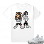 White Oreo 4s Jordan match Sneaker tees Big Steppas