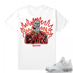 White Oreo 4s Jordan match Sneaker tees Blessed