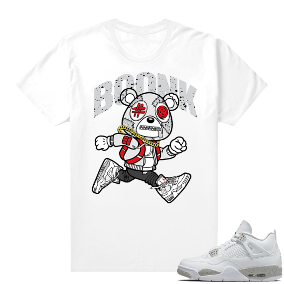 White Oreo 4s Jordan match Sneaker tees Boonk Gang Bear