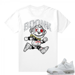 White Oreo 4s Jordan match Sneaker tees Boonk Gang Monkey