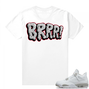 White Oreo 4s Jordan match Sneaker tees Brrr Bubble Drip