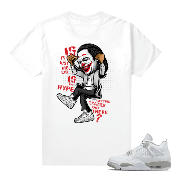 White Oreo 4s Jordan match Sneaker tees Crazy Hype