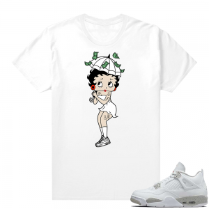 White Oreo 4s Jordan match Sneaker tees Drip Season Betty