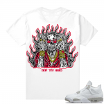 White Oreo 4s Jordan match Sneaker tees Drip too Hard