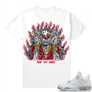 White Oreo 4s Jordan match Sneaker tees Drip too Hard